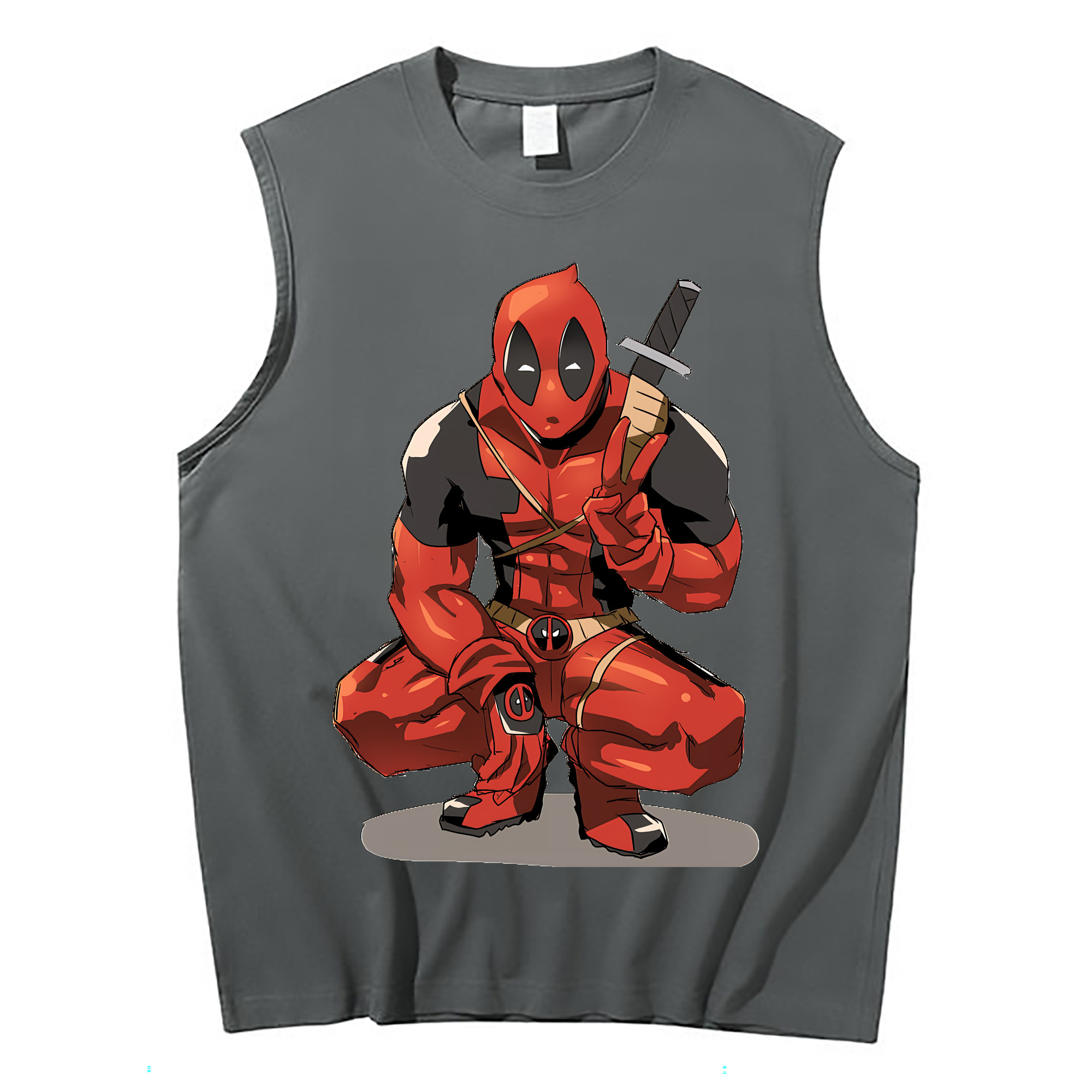 （画像用） Deadpool デッドプール コットン100％タンクトップ（フロントプリント）
